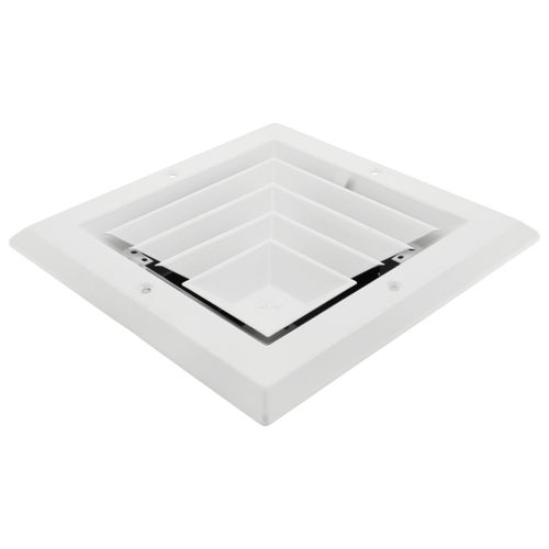 Main product image of 6" x 6" Aluminum Square Ceiling Diffuser 2-way Corner (White)