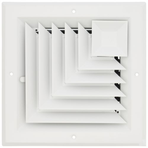 Main product image of 8" x 8" Aluminum Square Ceiling Diffuser 2-way Corner (White)