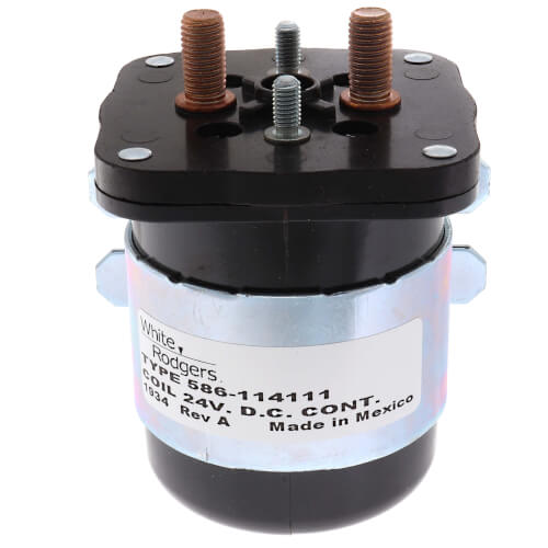 Main product image of Solenoid, SPNO, 24 VDC Isolated Coil, Normally Open Continuous Contact Rating 200 Amps, Inrush 600 Amps