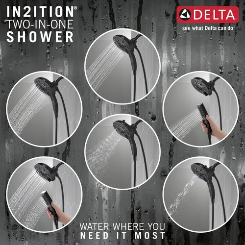 Main product image of In2ition H2OKinetic 5-Setting 2-in-1 Shower, 2.5 GPM (Matte Black), 58620-BL25-PK