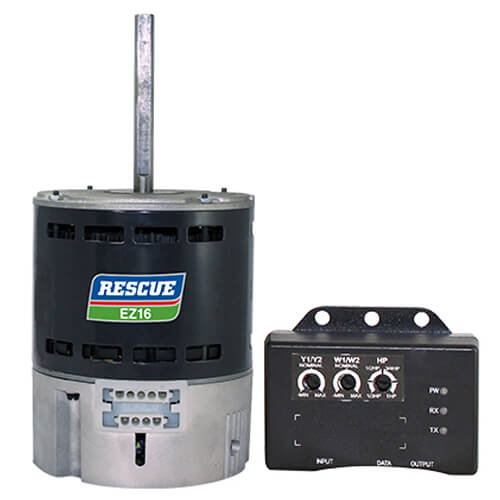 Main product image of RESCUE EZ16 OAO ECM Direct Drive Blower Motor (115/208-230V, 1/3 HP, 1075 RPM)