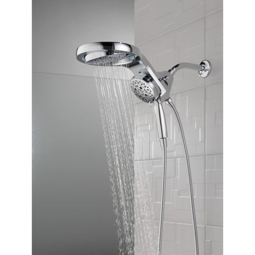 Main product image of HydroRain H2OKinetic 5-Setting 2-in-1 Shower Head, 1.75 GPM (Lumicoat Chrome), 58680-PR