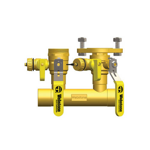 Main product image of 1-1/4" Sweat Run x 1" Hydro-Core Right Flange Manifold