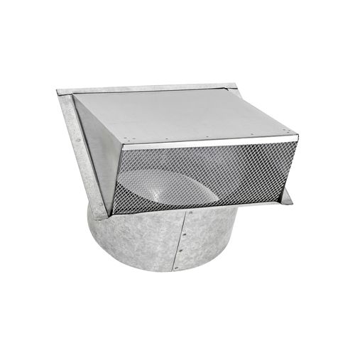 Main product image of 10" Galvanized Fresh Air Intake Vent w/ Screen, No Damper, 6" Pipe (26-Gauge)