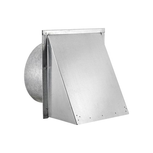Main product image of 10" Galvanized Fresh Air Intake Vent w/ Screen, No Damper, 6" Pipe (26-Gauge)