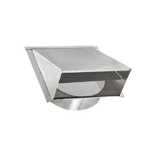 Main product image of 10" Aluminum Wall Exhaust Hood Vent w/ Spring Damper & Screen, 3" Pipe (20-Gauge)
