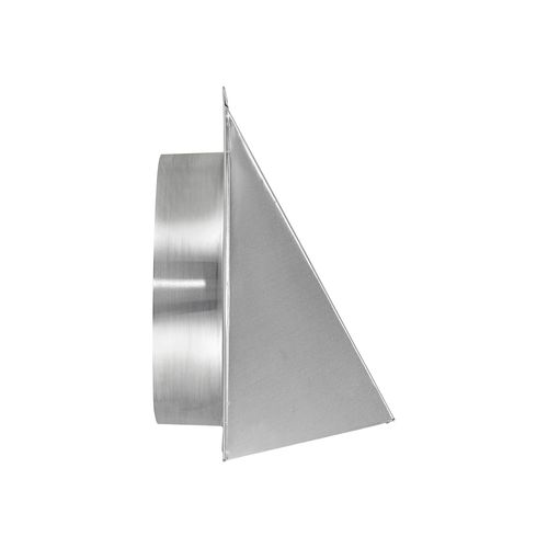 Main product image of 12" Aluminum Wall Exhaust Hood Vent w/ Spring Damper & Screen, 3" Pipe (20-Gauge)
