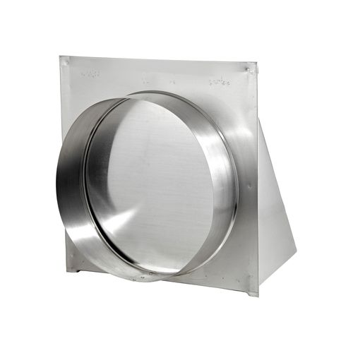 Main product image of 12" Aluminum Wall Exhaust Hood Vent w/ Spring Damper & Screen, 3" Pipe (20-Gauge)