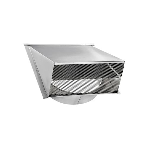 Main product image of 12" Aluminum Wall Exhaust Hood Vent w/ Spring Damper & Screen, 3" Pipe (20-Gauge)