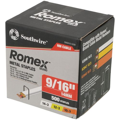 Main product image of 9/16" Cable Staples Steel (500 Pack)