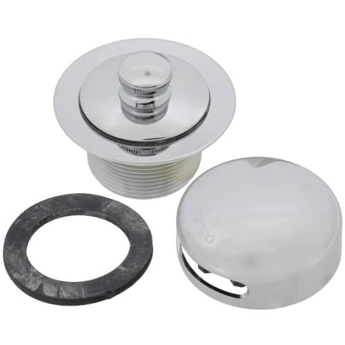 Main product image of Innovator 590 16" Tubular Slip-Joint PVC Bath Waste with Push Pull Bathtub Stopper (Chrome Plated)