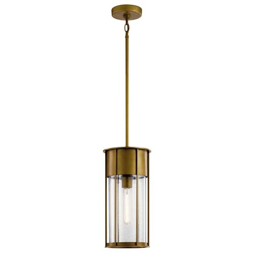 Main product image of Camillo 18" 1 Light Hanging Pendant w/ Clear Seeded Glass (Natural Brass)