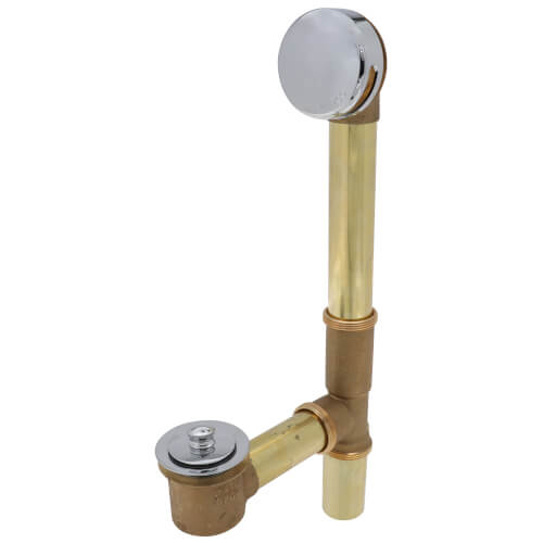 Main product image of Innovator 591 16" Tubular Brass Bath Waste with Lift and Turn Bathtub Stopper (Chrome Plated)