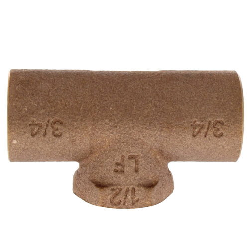 Main product image of 3/4" x 3/4" x 1/2" CxCxF Tee (Lead Free)