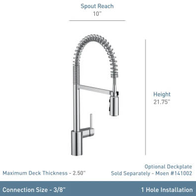 Main product image of Align Single Handle Pre-Rinse Spring Pulldown Kitchen Faucet (Chrome), 5923