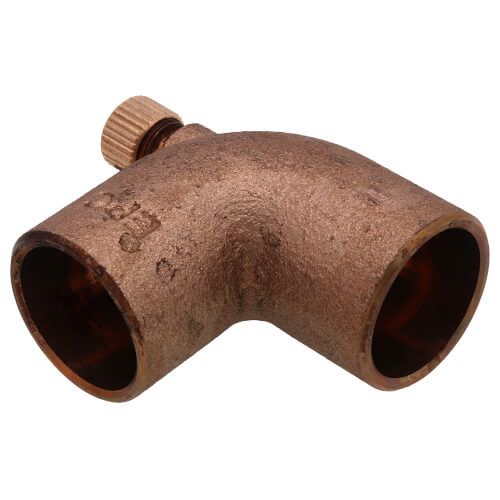 3/4" Cast Brass 90° Elbow w/ Drain (Lead Free)