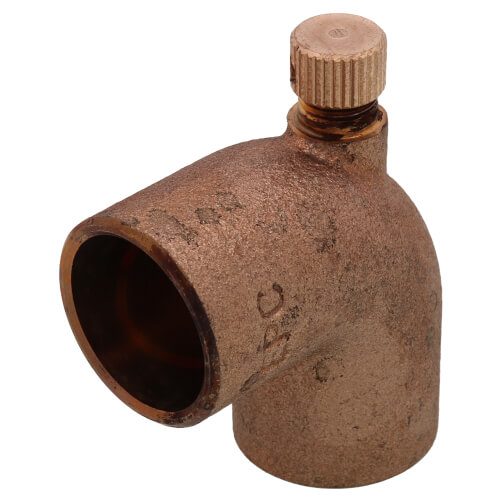 3/4" Cast Brass 90° Elbow w/ Drain (Lead Free)