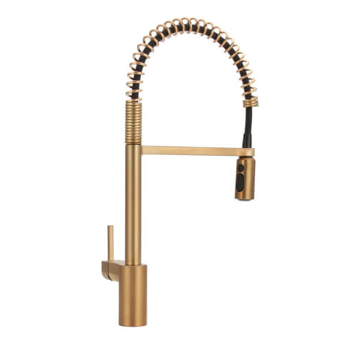 5923BG Moen 5923BG Align Single Handle PreRinse Spring Pulldown Kitchen Faucet (Brushed Gold)