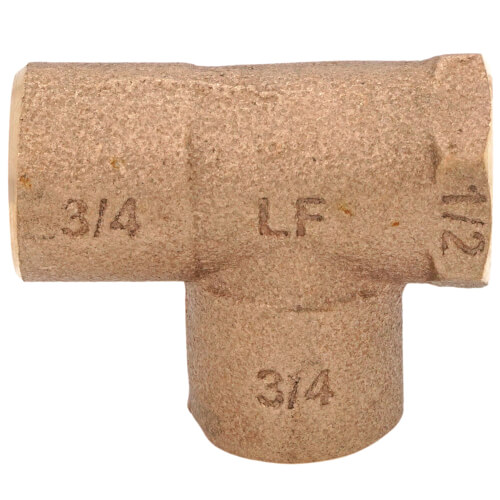 Main product image of 3/4" x 1/2" x 3/4" CxFxC Tee (Lead Free)