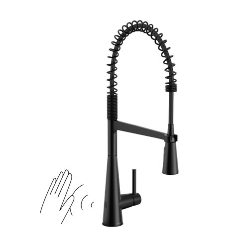 Main product image of Sleek Motionsense Wave 1-handle Pulldown Pre-Rinse Kitchen Faucet, 5925EWBL (Matte Black)
