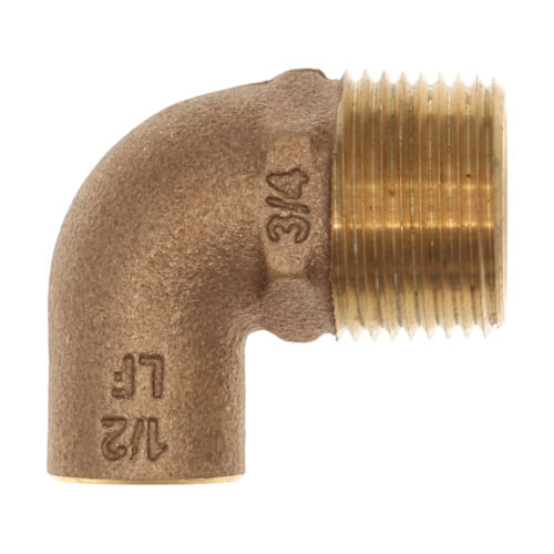 1/2" x 3/4" CxM 90° Elbow (Lead Free)