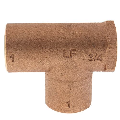 Main product image of 1" x 3/4" x 1" CxFxC Tee (Lead Free)