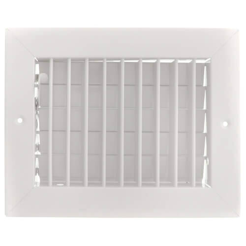 Main product image of 10" x 6" (Wall Opening Size) White Aluminum Double Deflection Register (HVD Series)