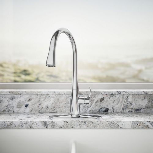 Main product image of Simplice 1-Handle Pull Down Swing Spout Kitchen Faucet (Polished Chrome), K-596-CP