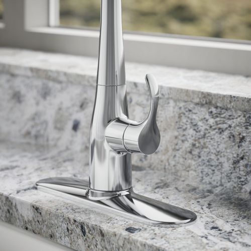 Main product image of Simplice 1-Handle Pull Down Swing Spout Kitchen Faucet (Polished Chrome), K-596-CP