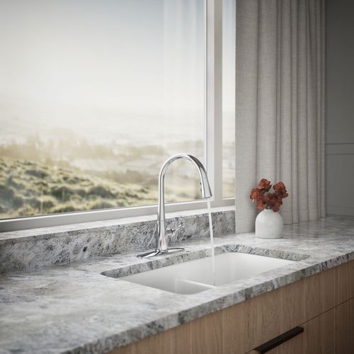 Main product image of Simplice 1-Handle Pull Down Swing Spout Kitchen Faucet (Polished Chrome), K-596-CP