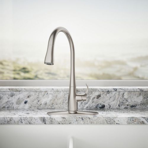 Main product image of Simplice 1-Handle Pull Down Swing Spout Kitchen Faucet (Vibrant Stainless), K-596-VS