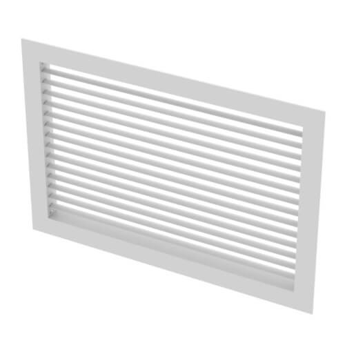 Main product image of 24" x 18" (Wall Opening Size) White Aluminum Double Deflection Register, Opposed Blade Damper (HVD Series)