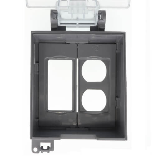 Main product image of 2-Gang Extra Duty Weatherproof While-in-Use Cover for GFCI/Decora, Vertical Mount
