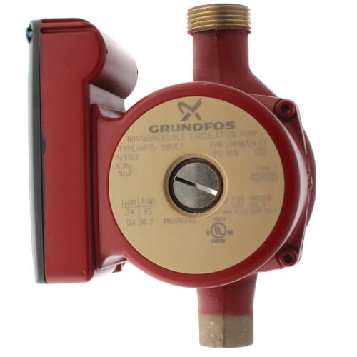 3/4" Sweat UP15-18BUC7 1-Speed Bronze Circulator Pump, 115V, 1/25 HP