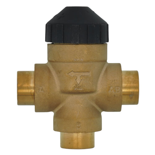 Main product image of 1/2" 3-Way Sweat Zone Valve Body, 44 PSI (1.0 Cv)