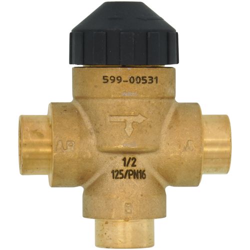 Main product image of 1/2" 3-Way Sweat Zone Valve Body, 44 PSI (2.5 Cv)