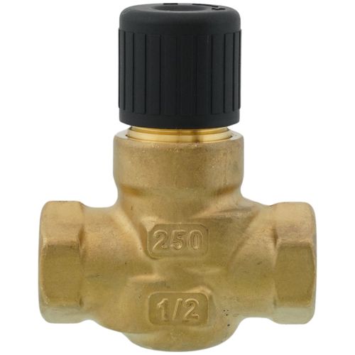 Main product image of 1/2" 2-Way N/C Brass Globe Valve Body, Equal Percent 250 ANSI, Female x Female (2.5 Cv)