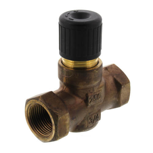 Main product image of 3/4" 2-Way N/C Brass Globe Valve Body, Female x Female (6.3 Cv)