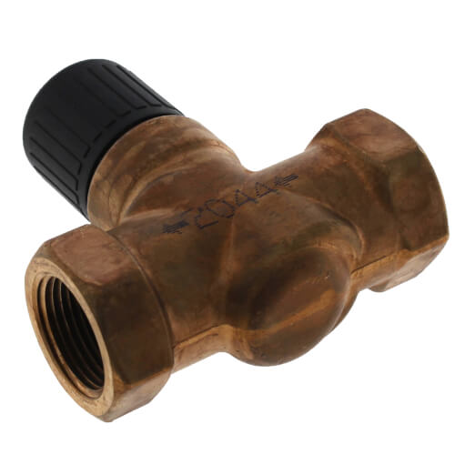 Main product image of 3/4" 2-Way N/O Brass Globe Valve Body, Female x Female (6.3 Cv)