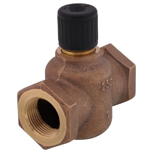 Main product image of 1" 2-Way N/O Brass Globe Valve Body, Female x Female (10 Cv)
