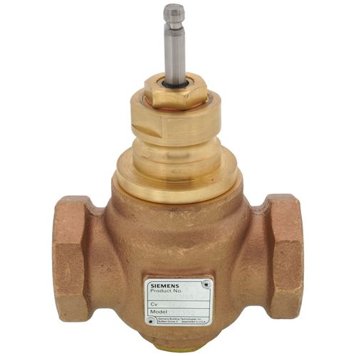 Main product image of 1-1/4" 2-Way N/O Brass Equal Percentage Valve Body, Female x Female (16 Cv)