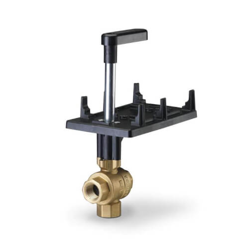 Main product image of 1/2" 3-Way Brass Water Mixing Ball Valve Body (1 Cv)