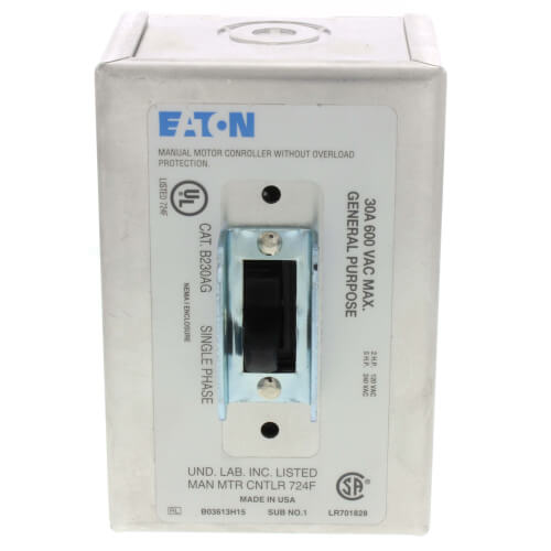 Main product image of 2 Pole Motor Disconnect Switch