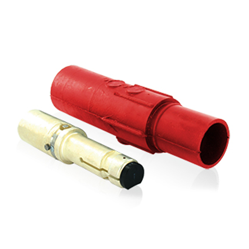 Main product image of Taper Nose In-line Latching Male Connector, 23 Series Single Pole Cam-type Contact & Insulator, Crimped, 500-750MCM, 690A Max (Red)