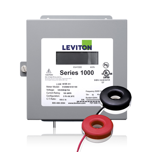 Main product image of Submeter, Indoor, 120/240v, 1 Phase 3 Wire, Max 100a, 2 Solid Core Current Transformers, Electric Meter Kit