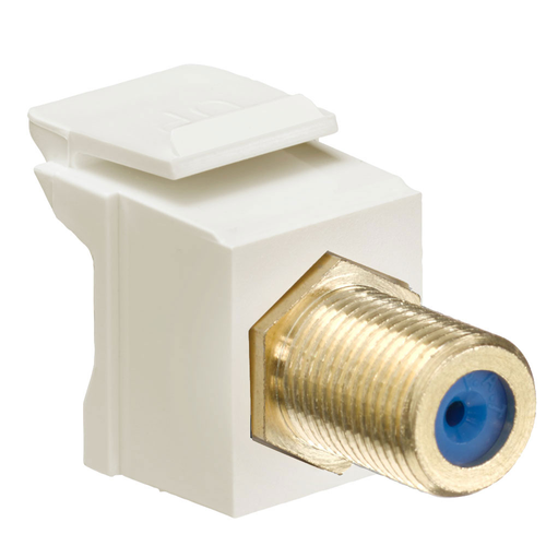 Main product image of Feedthrough Quickport, F-Connector, Gold Plated (Light Almond) Housing