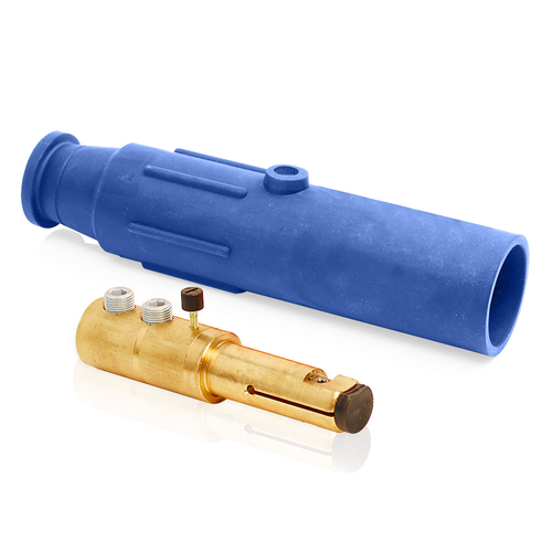 Main product image of 17 Series Plug, Male, 600A Max, 600 Volt, Double Set Screw Termination, 350-500 MCM Cable Range (Blue)
