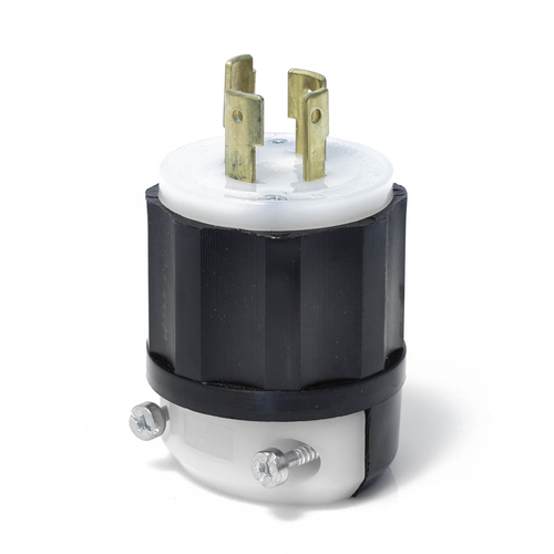 Main product image of Locking Plug, 20A, 120/208V Industrial Grade (Black) & White