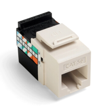 Main product image of GigaMax Cat 5e UTP QuickPort Jack (Light Almond)