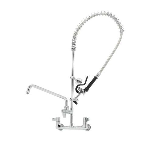 Main product image of 8" Pre-Rinse Wall Mount Mixing Faucet w/ Add-On Faucet, 1.15 GPM